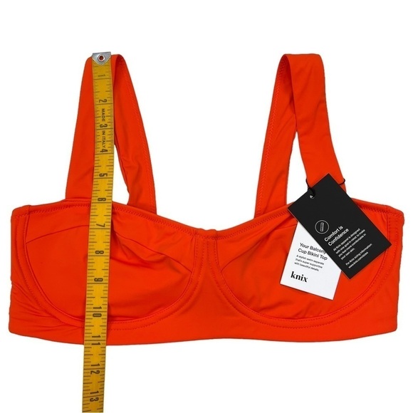 NWT Knix Swim Balcony Cup Bikini Top in Orange Zest Size L - Picture 10 of 11